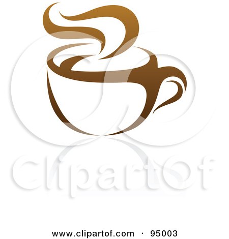 Logo Design  on Brown Steamy Coffee Logo Design Or App Icon   2
