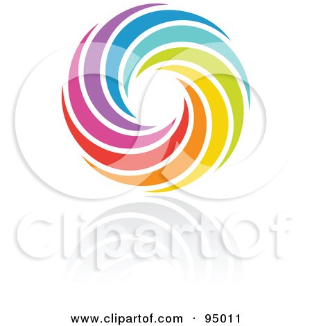 Logo Design Samples Free Download on Royalty Free  Rf  Clipart Illustration Of A Rainbow Circle Logo Design