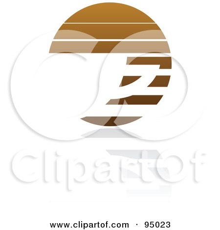 Logo Design Clipart on Clipart Illustration Of A Brown Horizontal Lined Coffee Logo Design Or