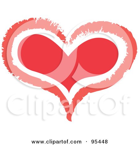 heart outline images. Red Heart Outline Design - 3