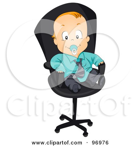 Office Chairs on Red Haired Baby Boy In A Suit Sitting In An Office Chair