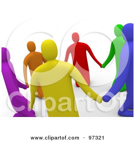 people praying clipart. 3d Colorful People Praying And
