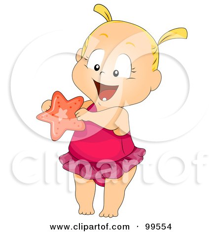 Cute Baby Images on Royalty Free  Rf  Clipart Illustration Of A Cute Baby Girl In A