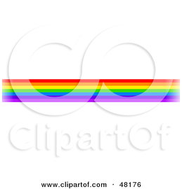 Royalty-Free (RF) Clipart Illustration of a Border Of Rainbow Lines