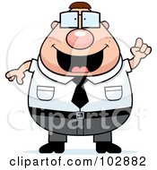 Royalty Free RF Clipart Illustration Of A Chubby Nerdy Businessman by Cory Thoman