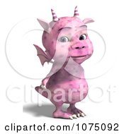 Clipart Pink Devil Dragon 2 Royalty Free CGI Illustration - 1075092-Clipart-Pink-Devil-Dragon-2-Royalty-Free-CGI-Illustration