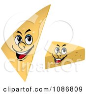 Clipart of Cheese Wedges - Royalty Free Vector Illustration by