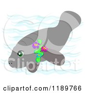 Royalty-Free (RF) Clipart of Manatees, Illustrations, Vector Graphics #1