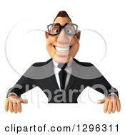 Clipart Of A 3d Bespectacled <b>Buff White</b> Businessman Smiling Over A Sign <b>...</b> - 1296311-Clipart-Of-A-3d-Bespectacled-Buff-White-Businessman-Smiling-Over-A-Sign-Royalty-Free-Illustration