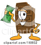 16802-Clipart-Picture-Of-A-Chocolate-Candy-Bar-Mascot-Cartoon-Character-Holding-A-Dollar-Bill.jpg
