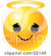 22140-Clipart-Illustration-Of-A-Yellow-Emoticon-Face-With-An-Innocent-Expression-And-A-Golden-Halo.jpg
