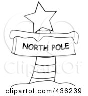 North Pole Sign Coloring Page - boringpop.com