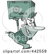 Royalty-Free (RF) Clip Art Illustration of a Cartoon Robber Stealing A