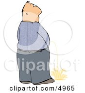 Man Peeing On The Ground In Public Clipart by Dennis Cox