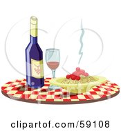 wine and spaghetti