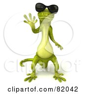 82042-Royalty-Free-RF-Clipart-Illustration-Of-A-3d-Pico-Gecko-Character-Waving-And-Wearing-Shades.jpg