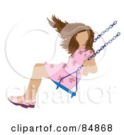 Girl Swinging Clipart