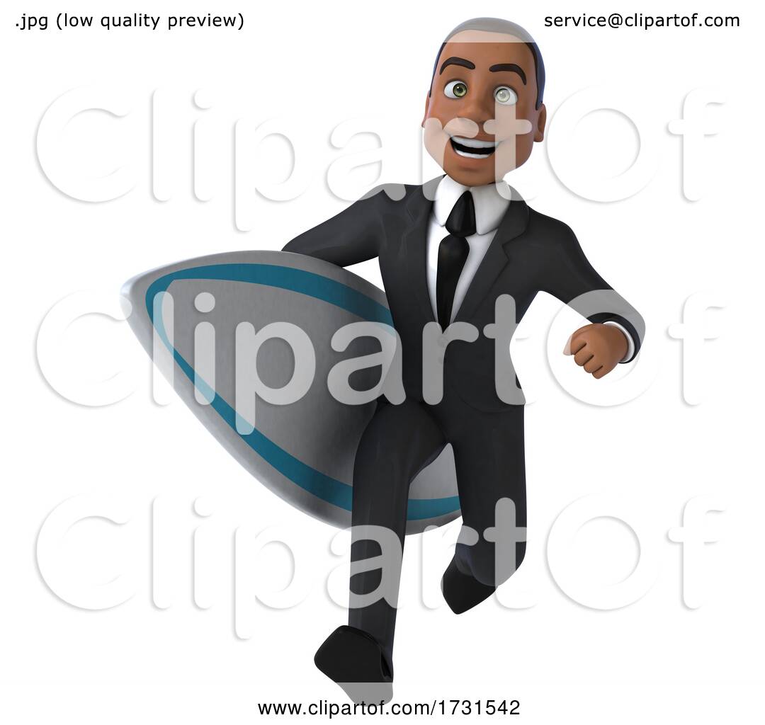 3d Black Businessman, on a White Background by Julos #1731542