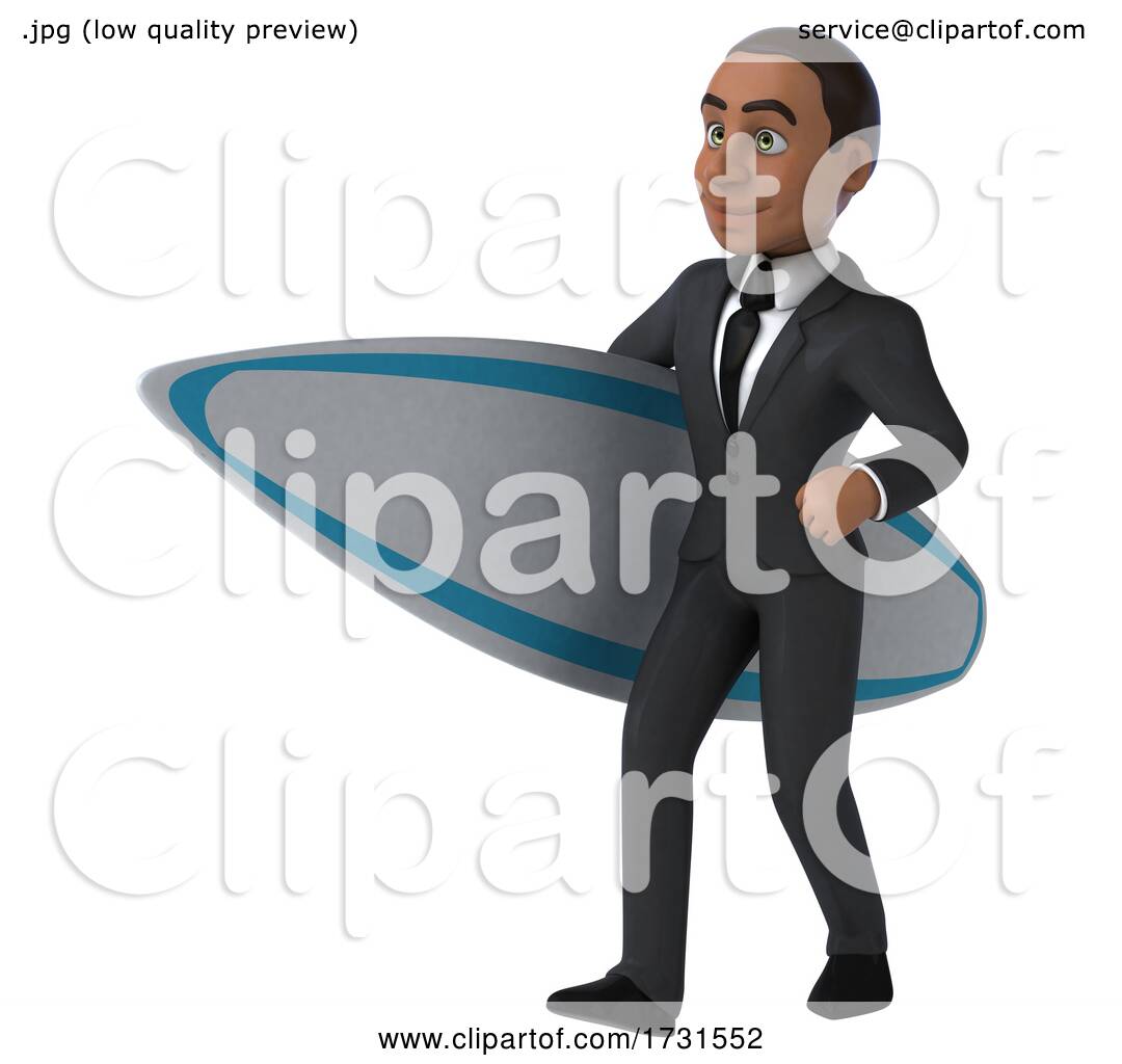 3d Black Businessman, on a White Background by Julos #1731552