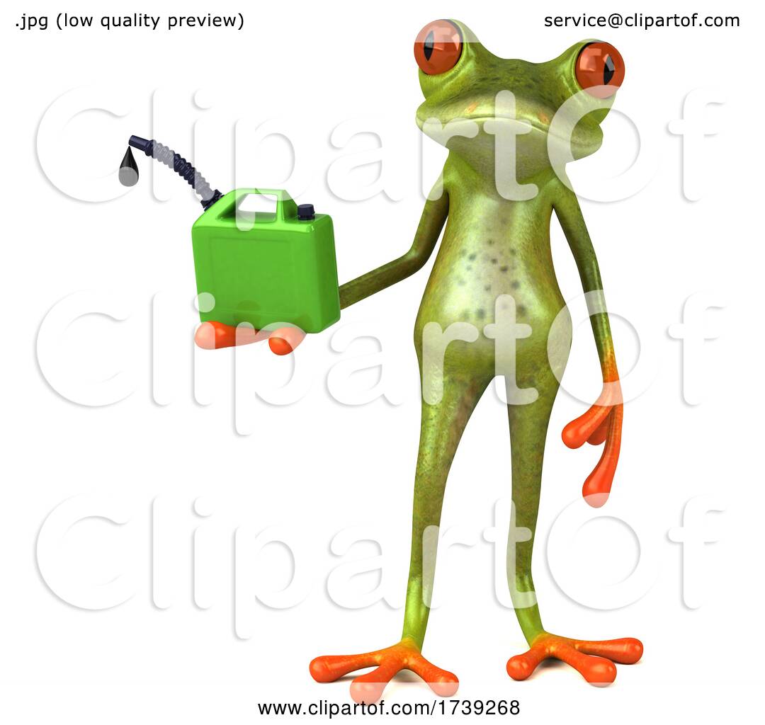 3d Green Frog, on a White Background by Julos #1739268