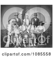 7 Sioux Indian Men Free Historical Stock Photography