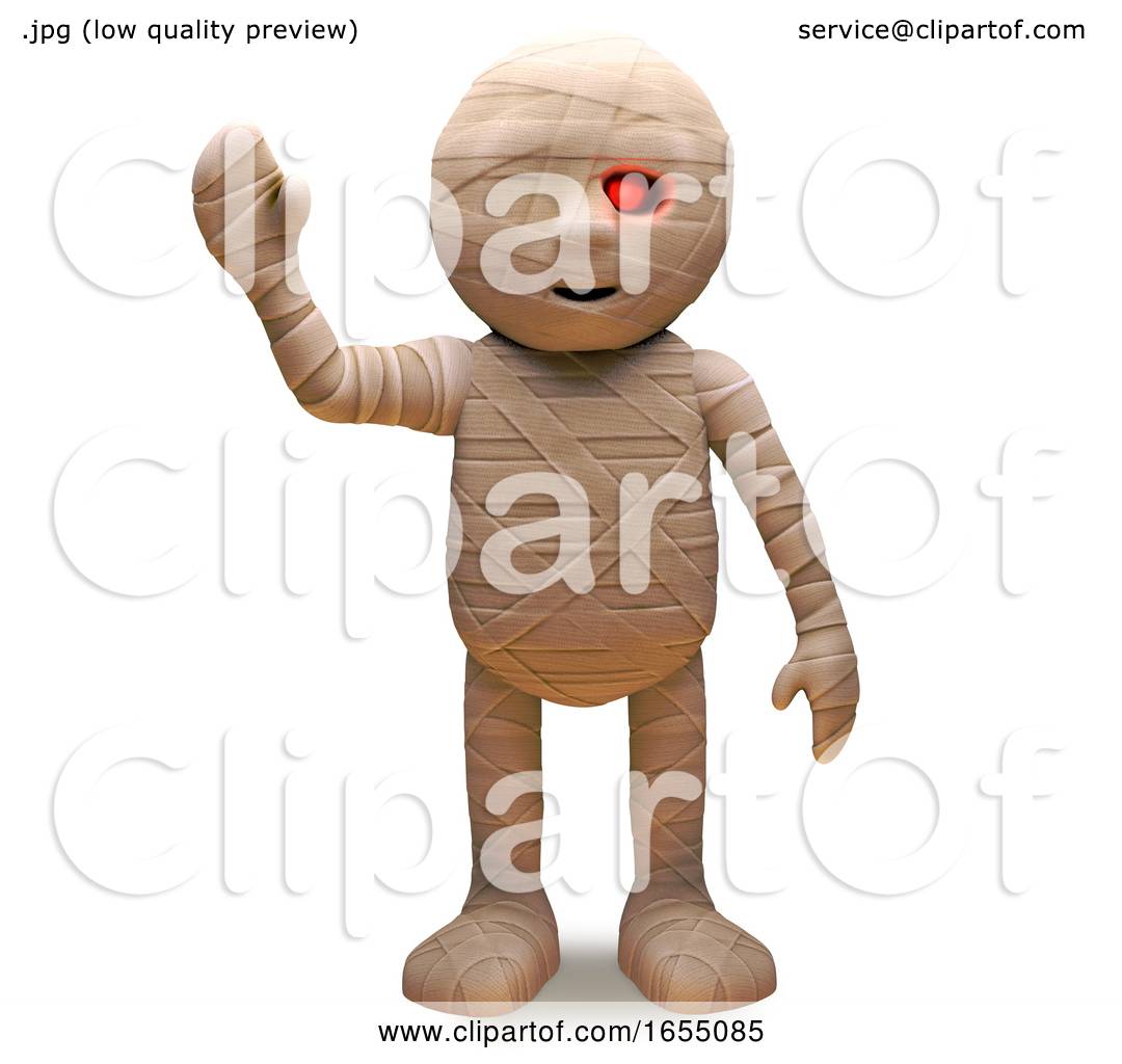 ancient-undead-egyptian-mummy-waves-a-cheerfull-hello-in-greeting-3d