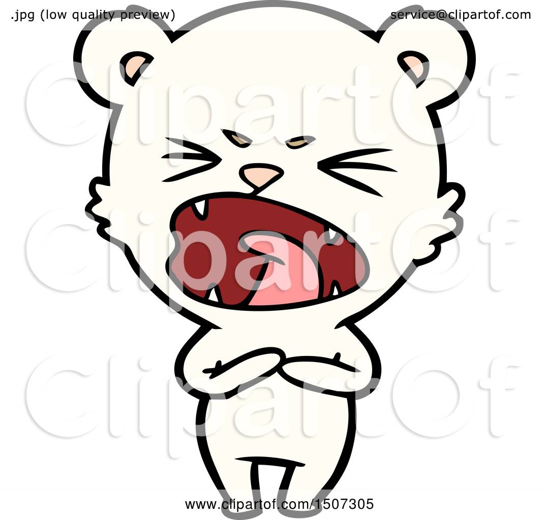 Angry Cartoon Polar Bear by lineartestpilot #1507305