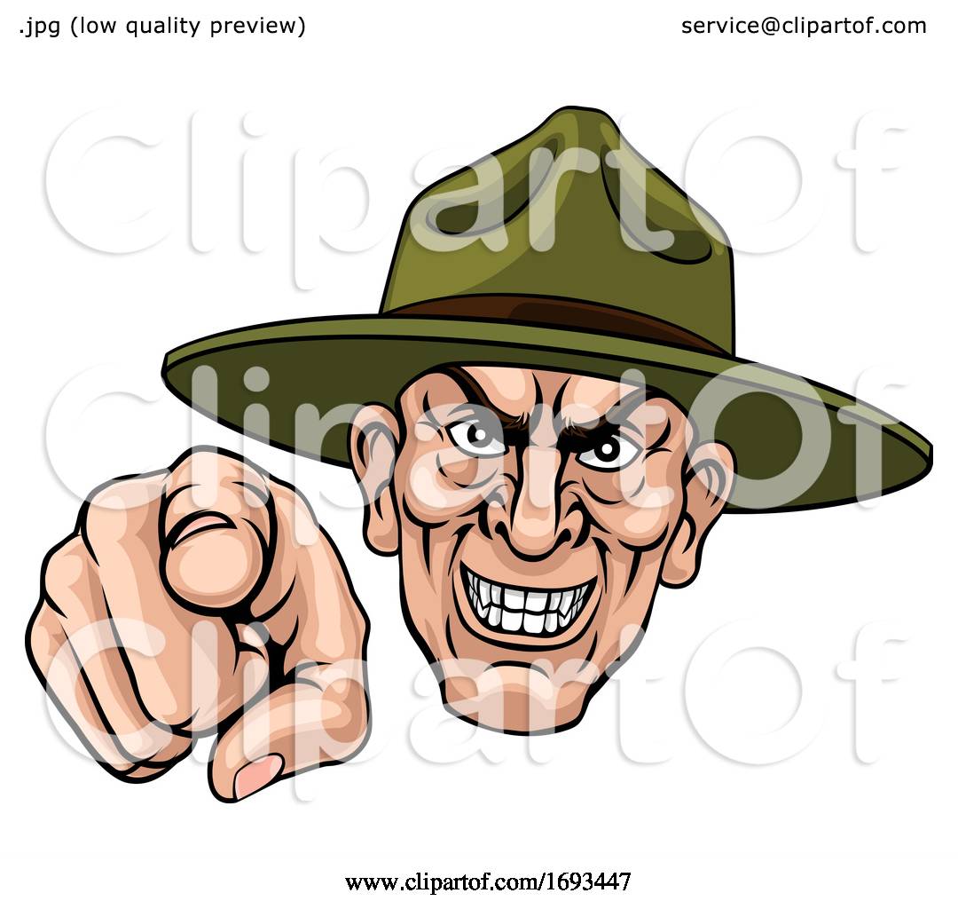 Army Bootcamp Drill Sergeant Soldier Ponting by AtStockIllustration ...