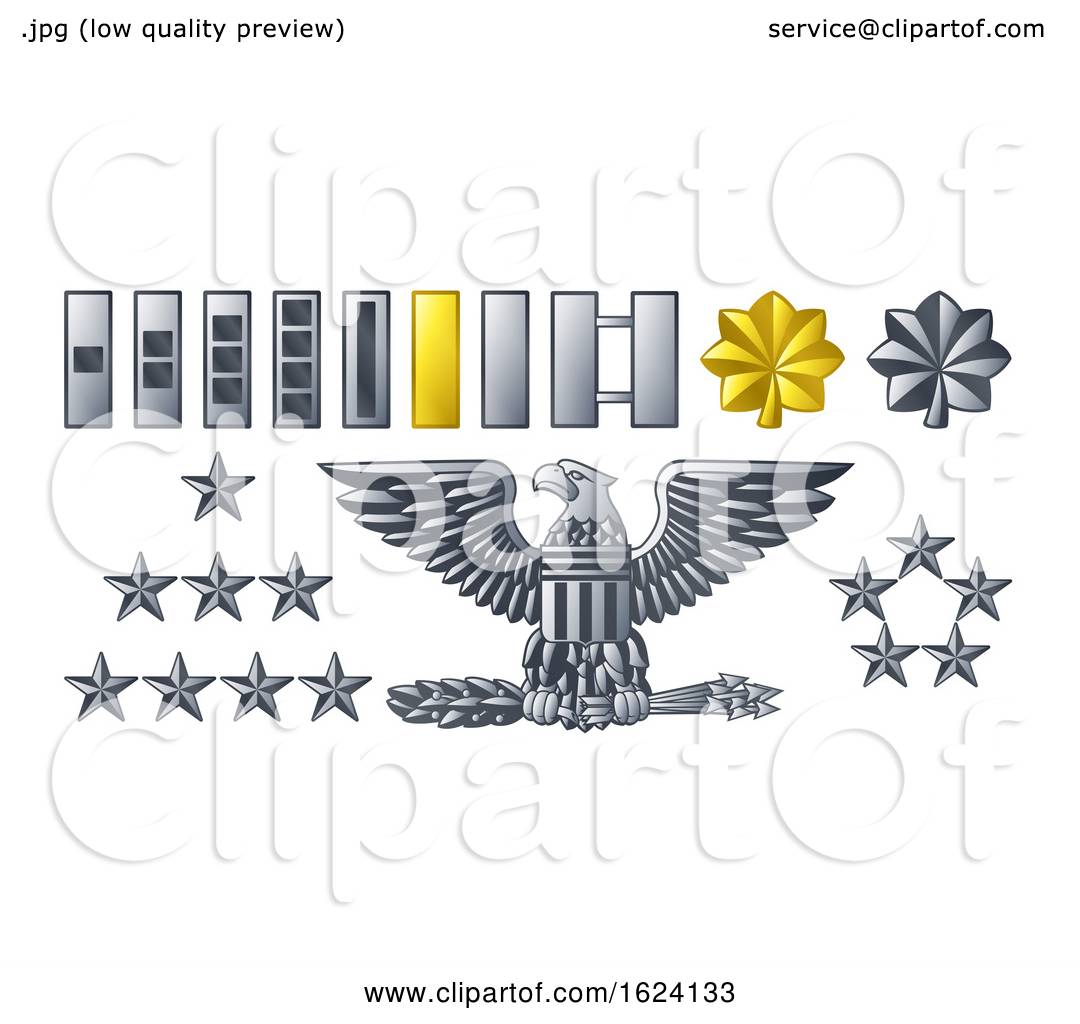 Army Military Officer Insignia Ranks by AtStockIllustration #1624133