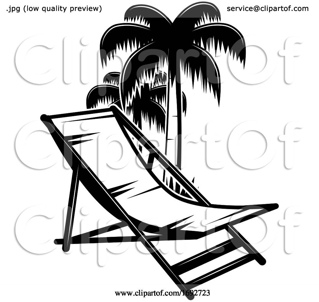 Beach Chair and Palm Trees by Vector Tradition SM #1692723