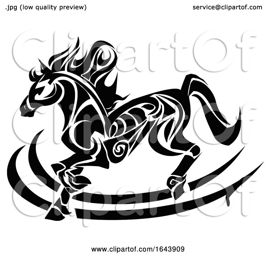 horse tribal tattoo design