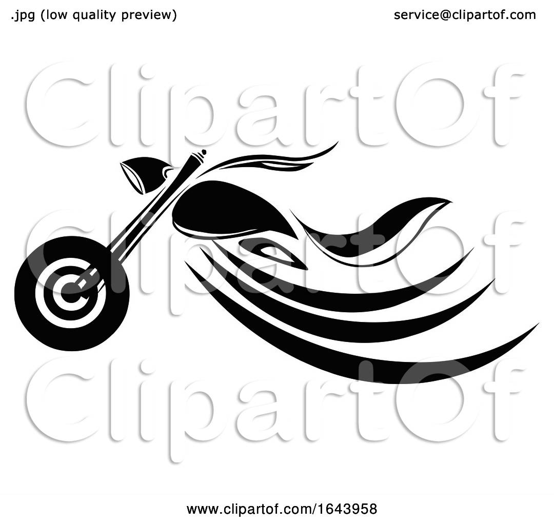 Black and White Tribal Motorcycle Tattoo Design by Morphart Creations  #1643958