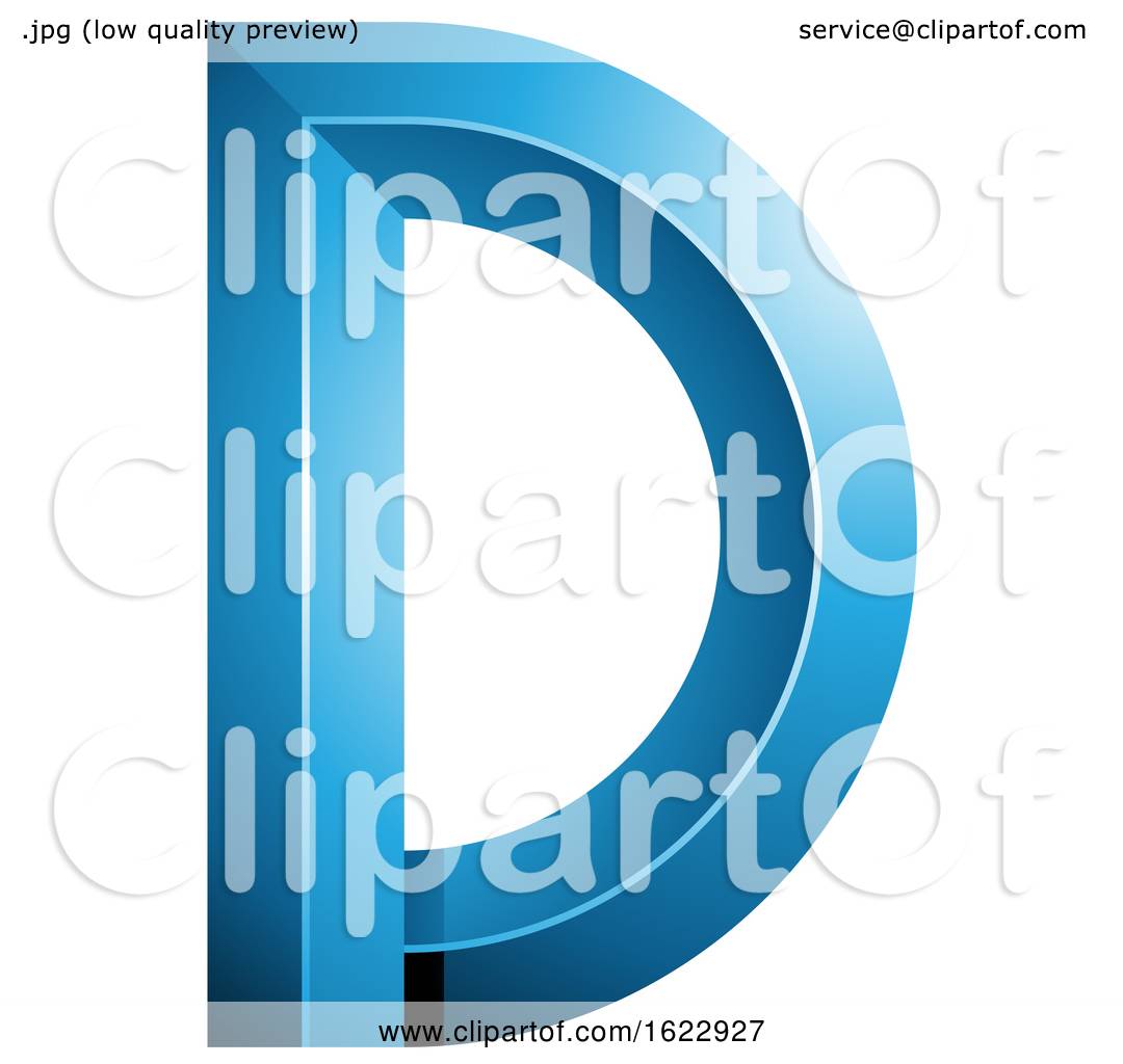 Blue 3d Letter D by cidepix #1622927