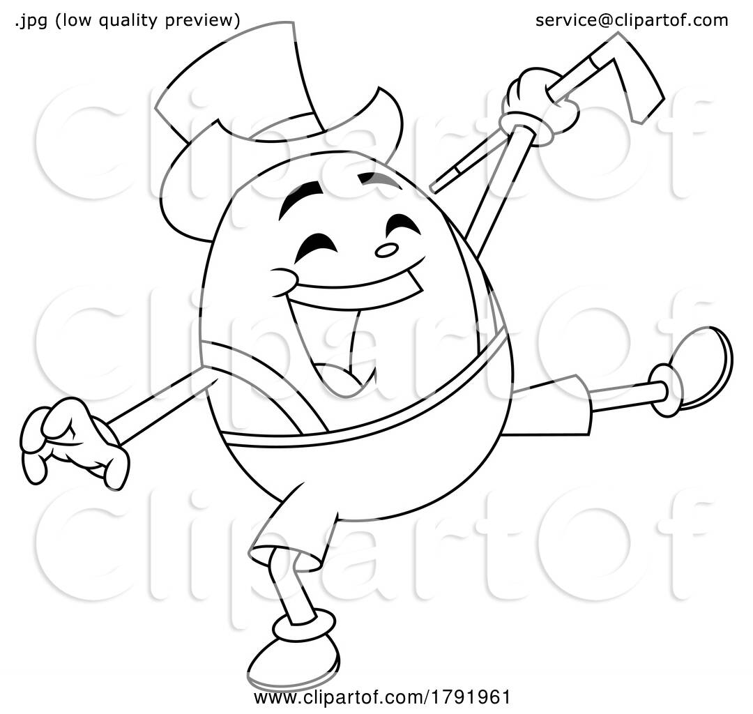 Cartoon Black and White Humpty Dumpty by Hit Toon #1791961