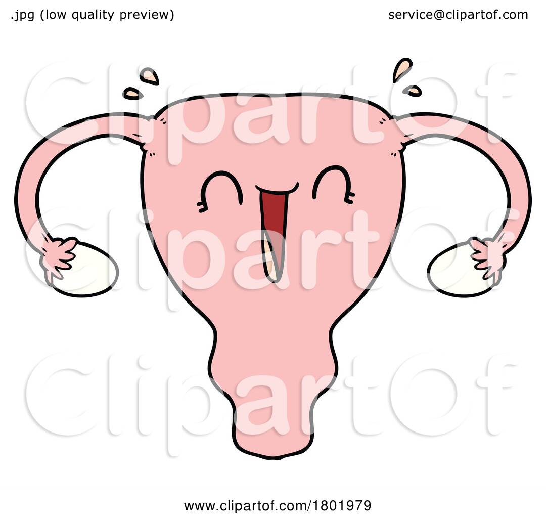 Cartoon Clipart Happy Uterus by lineartestpilot #1801979