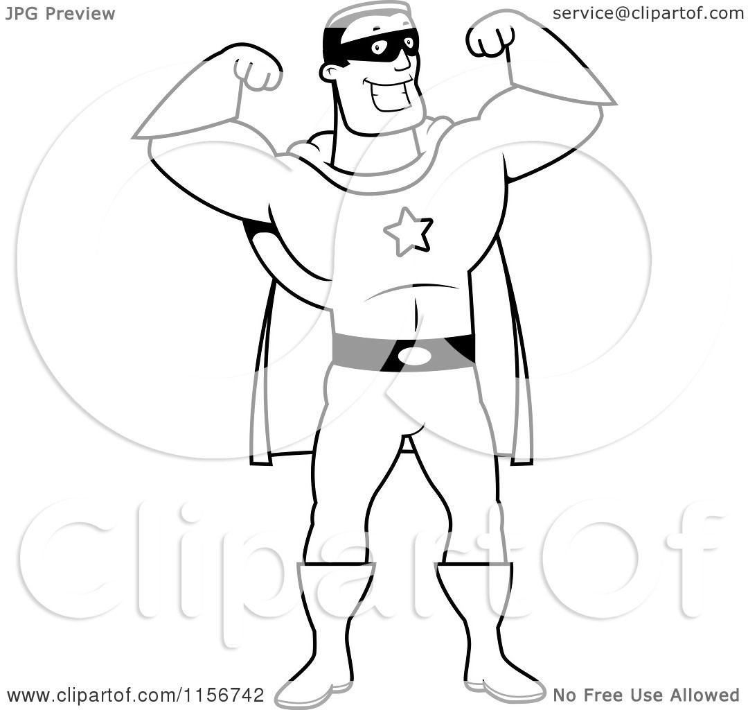super hero arms clipart