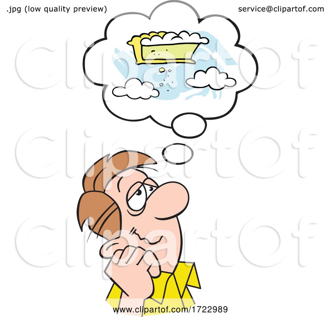 Cartoon Guy Daydreaming of Pie in the Sky by Johnny Sajem #1722989