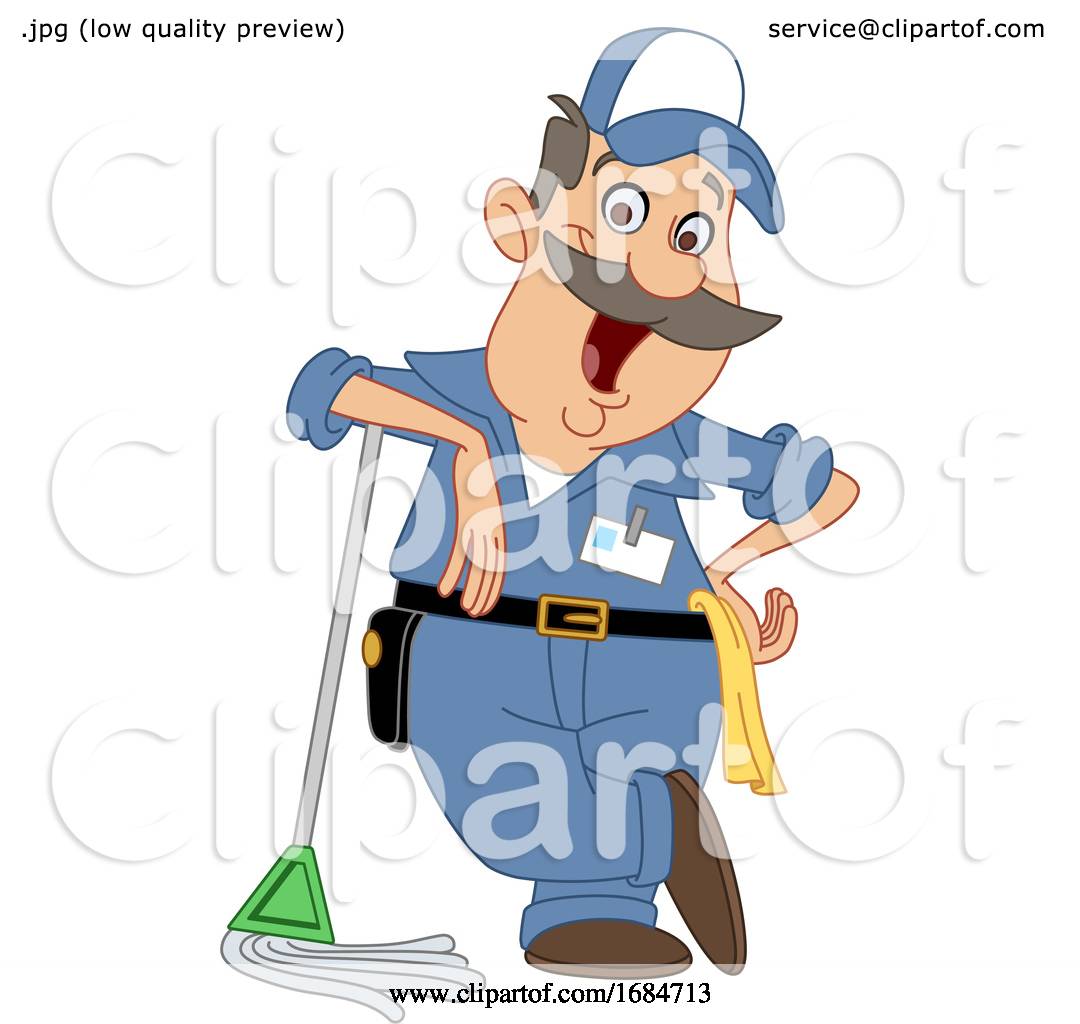 Cartoon Happy Male Janitor by yayayoyo #1684713