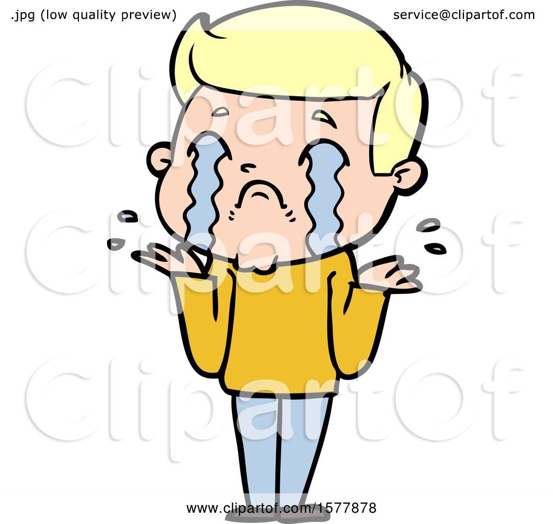 Cartoon Man Crying by lineartestpilot #1577878