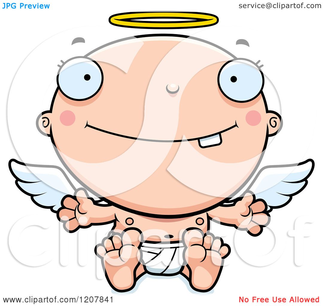 Download Cartoon of a Baby Infant Angel - Royalty Free Vector ...
