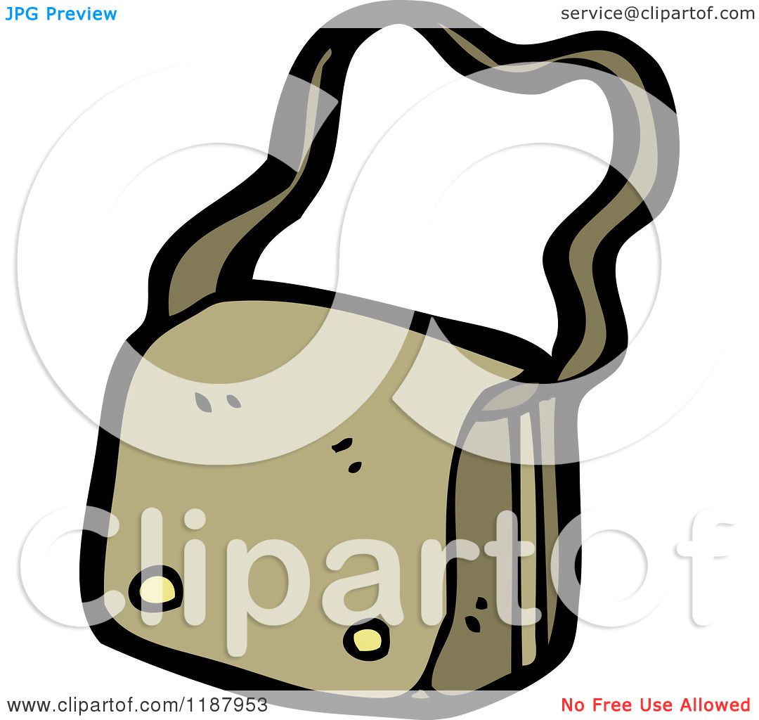 Cartoon of a Bag - Royalty Free Vector Illustration by lineartestpilot