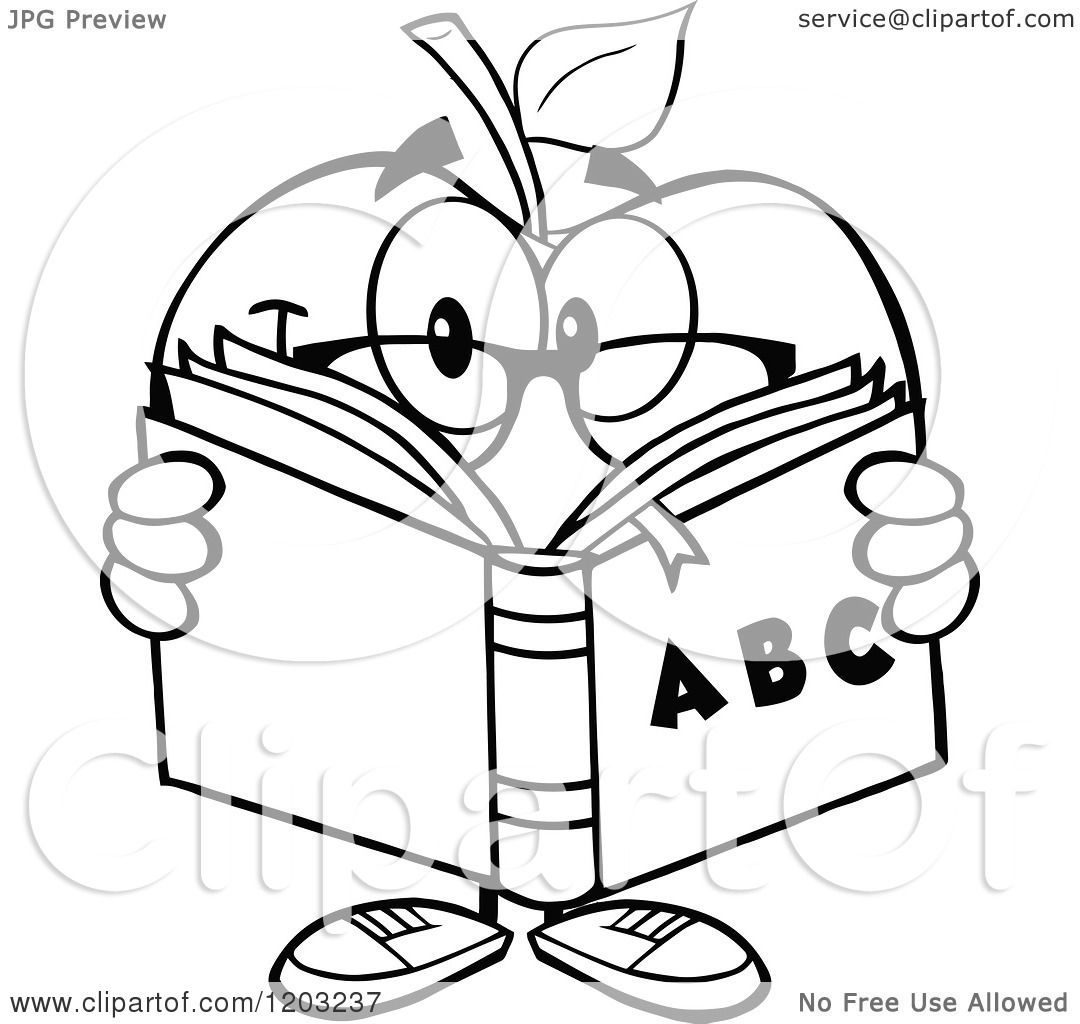 free black and white reading clipart - photo #42