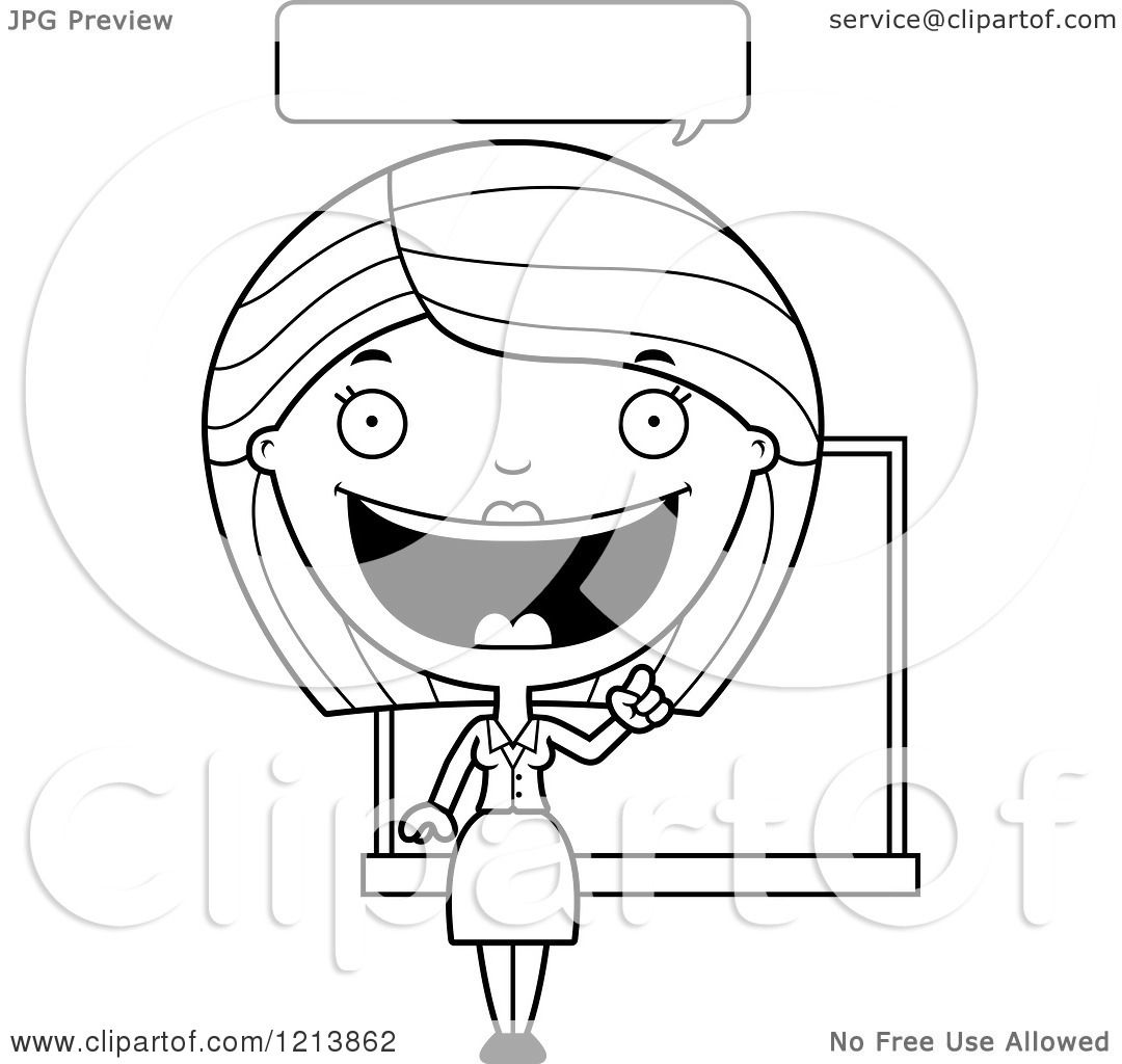 Clipart of a Waving White Female Coach - Royalty Free Vector Illustration  by Cory Thoman #1503279