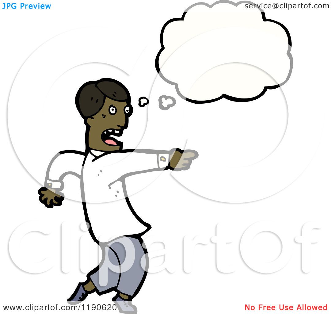 Cartoon Of A Black Businessman Thinking Royalty Free Vector Illustration By Lineartestpilot
