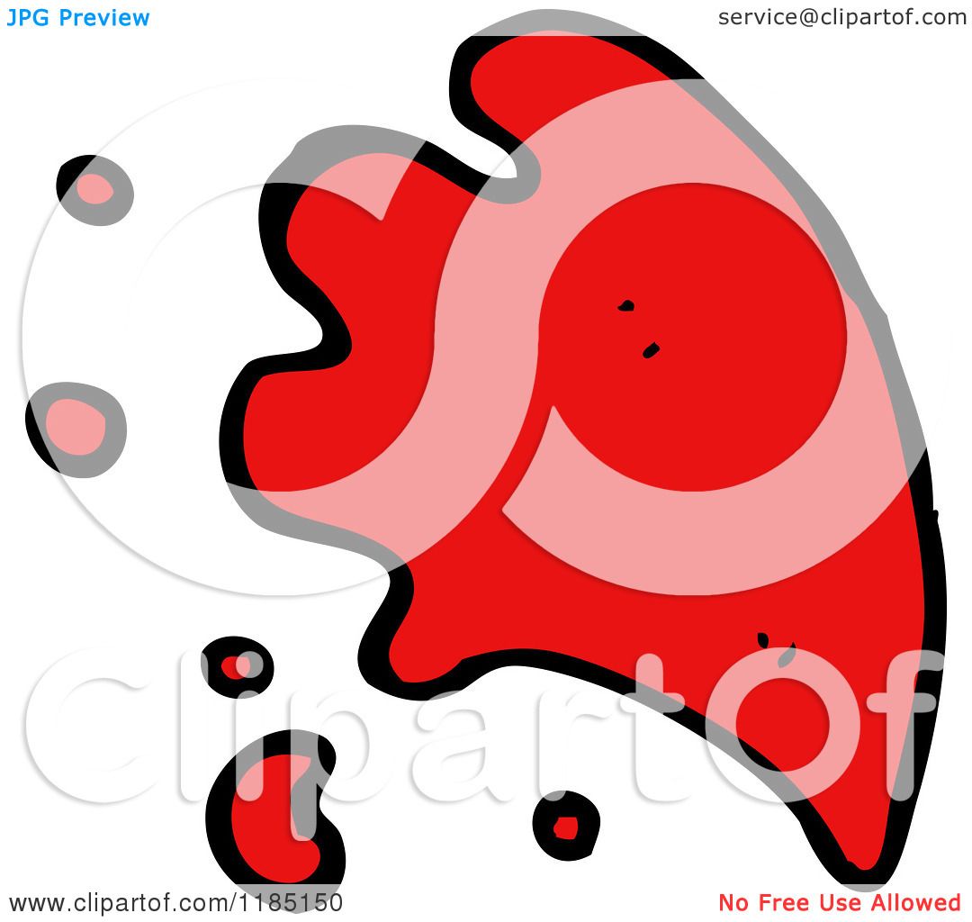 Cartoon of a Blood Splatter - Royalty Free Vector Illustration by  lineartestpilot #1185150