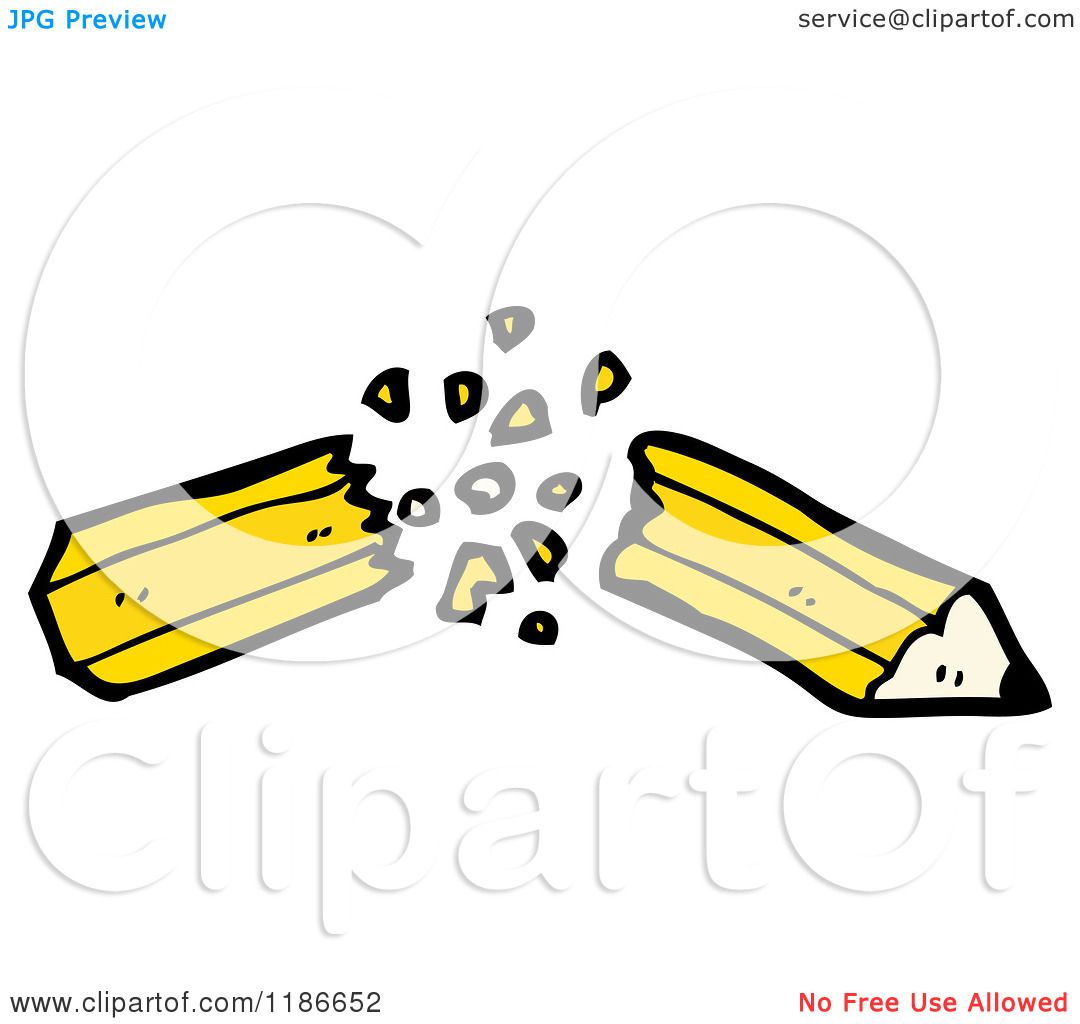 Cartoon of a Broken Pencil - Royalty Free Vector Illustration by  lineartestpilot #1186652