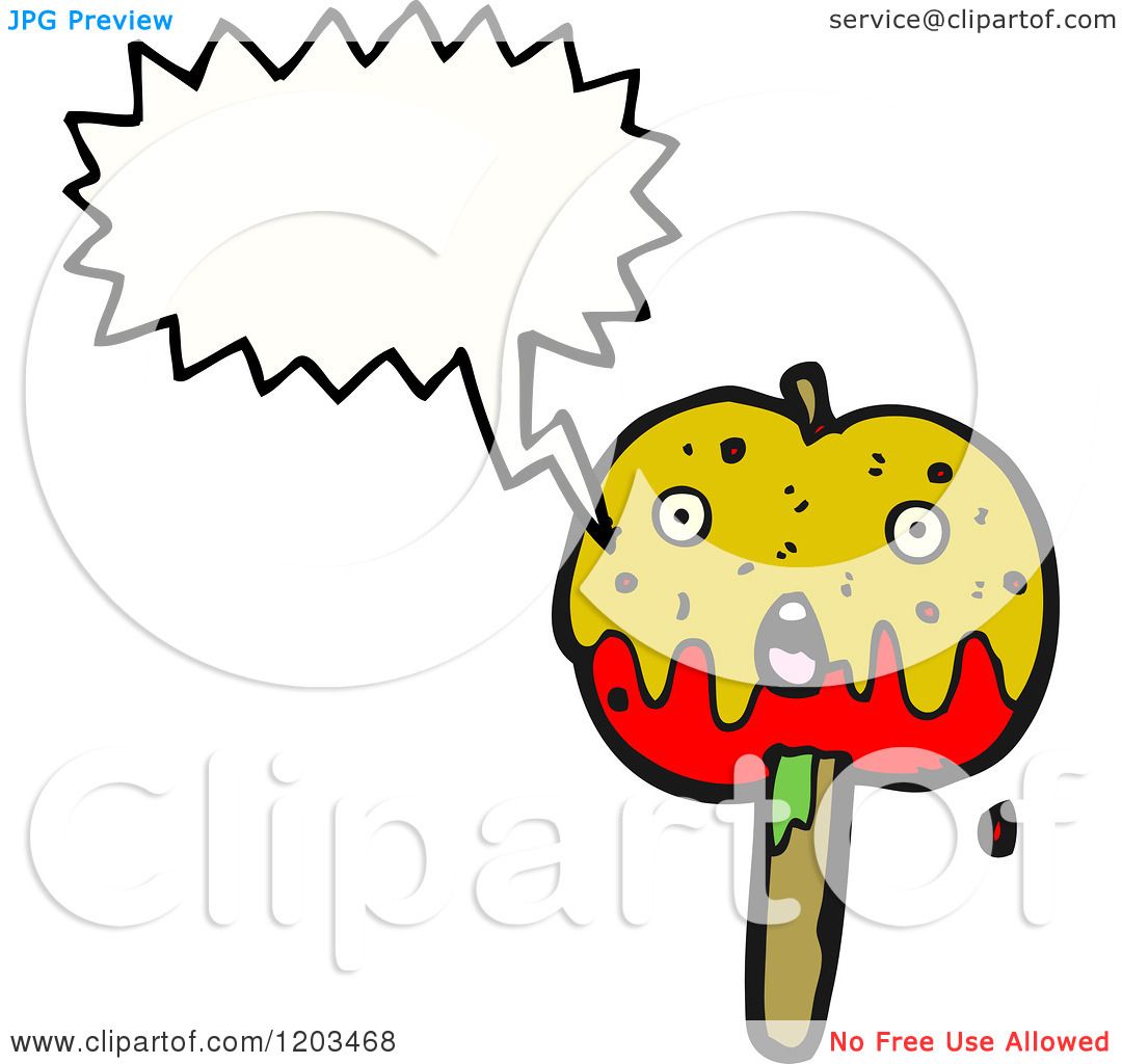 Download Cartoon of a Caramel Apple Speaking - Royalty Free Vector ...