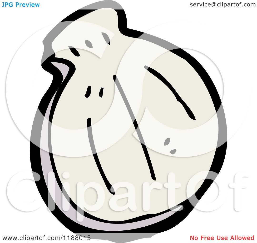 Cartoon of a Clam Shell - Royalty Free Vector Illustration by