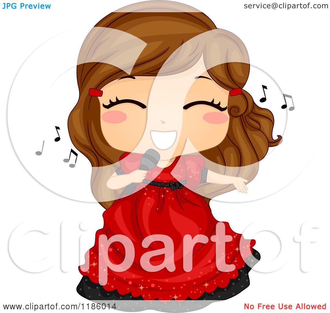 clipart of a girl singing - photo #50