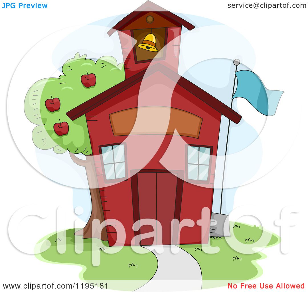 red schoolhouse clipart